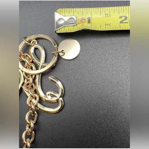 Designer Keychain Charms Goldtone Metal Logo Marbelized Shoe Sam Edelman Sandal - Picture 11 of 13